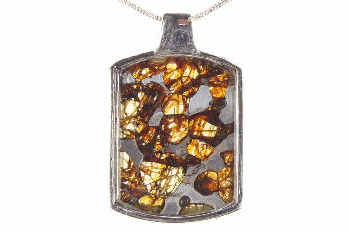 Sericho Pallasite Dog Tag Meteorite Pendant - Kenya #297716